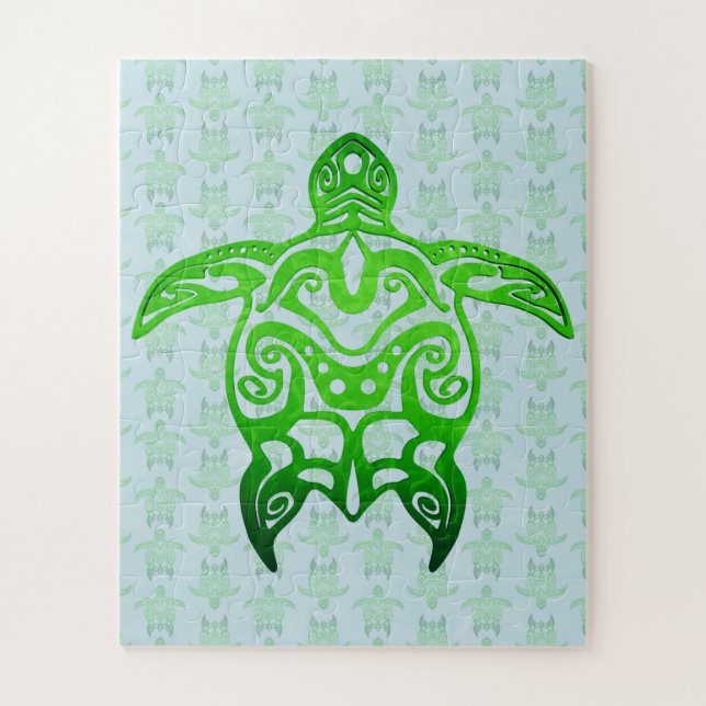 Tribal Sea Turtle Honu (Vertikal)