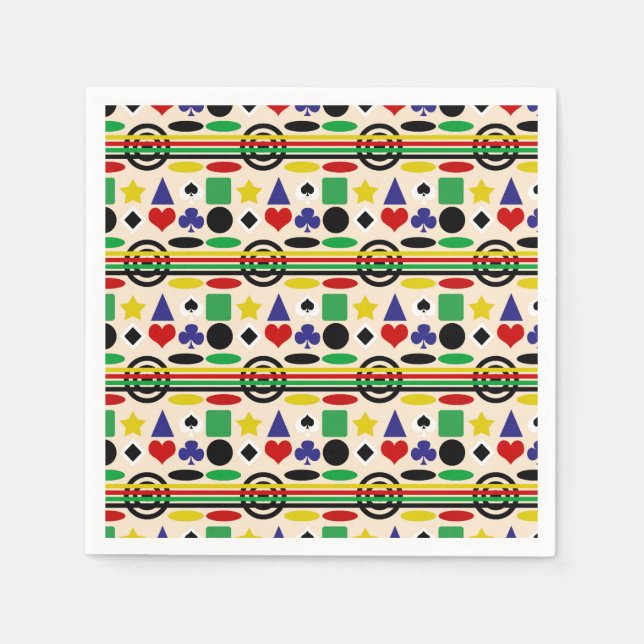 Tribal skandinavisches Muster Serviette (Vorderseite)