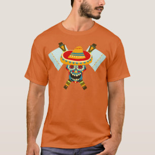Tribal Skull Dual Ax 13 T-Shirt