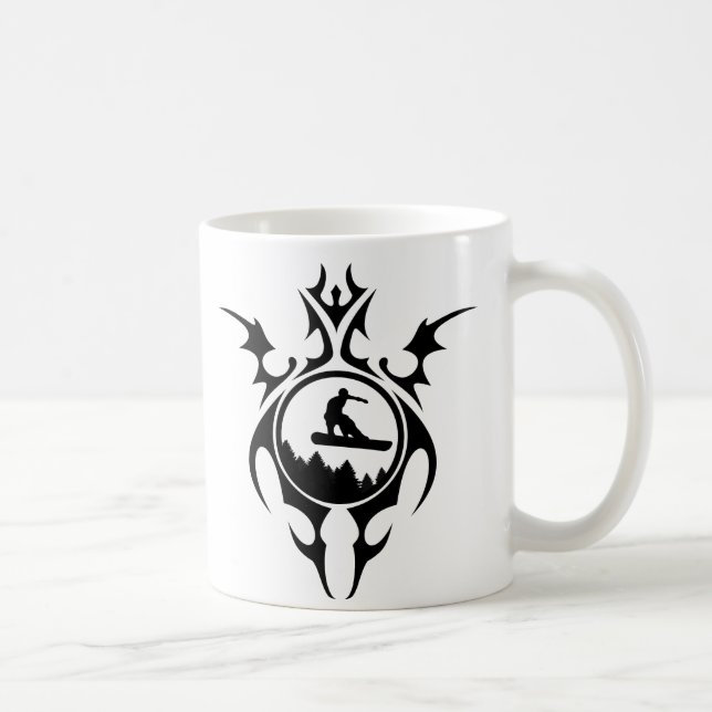 Tribal-Snowboard Kaffeetasse (Rechts)