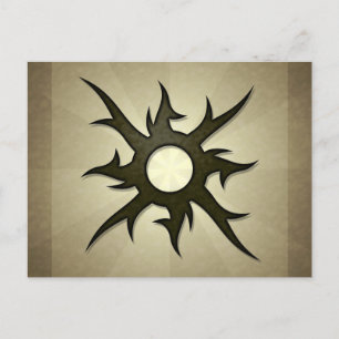 Tribal Solar Thorns Postcard Postkarte