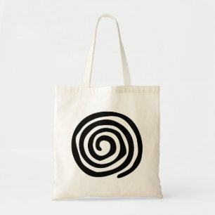 Tribal Spirale Petroglyphe Stammeskunst Tragetasche