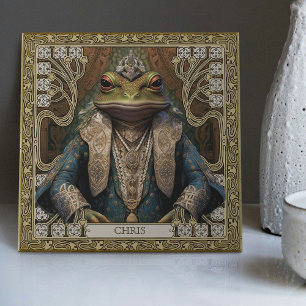Tribal Spirit Frosch individuell anpassbares Kunst Fliese