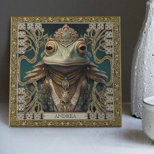 Tribal Spirit Frosch individuell anpassbares Kunst Fliese