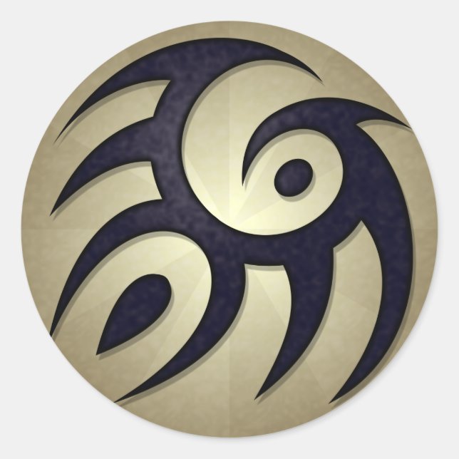 Tribal Spirit Round Sticker (Vorderseite)