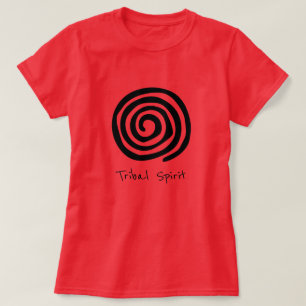 Tribal Spirit Slogan Spirale Petroglyphe Stammesku T-Shirt