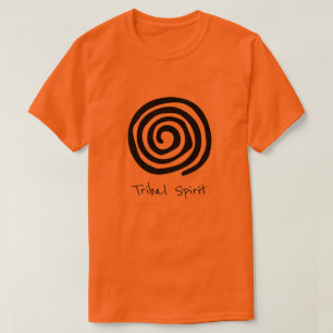 Tribal Spirit Slogan Spirale Petroglyphe Stammesku T-Shirt