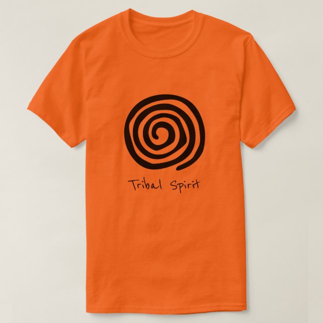 Tribal Spirit Slogan Spirale Petroglyphe Stammesku T-Shirt (Design vorne)