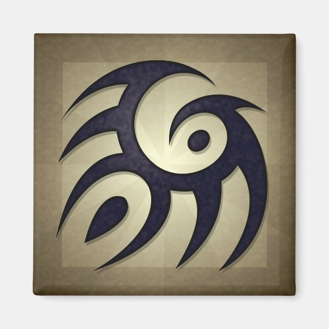 Tribal Spirit Square Magnet (Vorne)