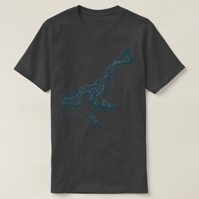 Tribal Spirit Whale Dark T-Shirt (Design vorne)