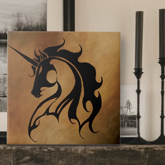 Tribal Stone Unicorn Fliese (Von Creator hochgeladen)