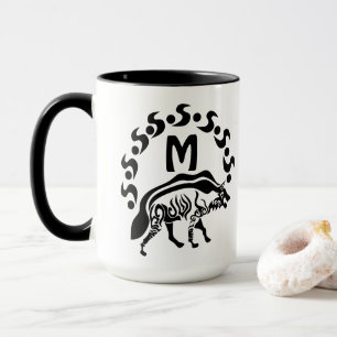 Tribal Strip Hyena Monogramm Tasse
