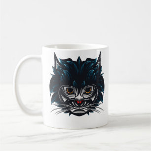 Tribal Style Angry Cat Kaffeetasse