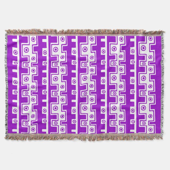 Tribal Style II - Lila auf White Decke (Vorderseite)