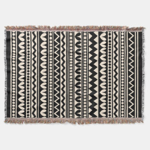 Tribal Style - Schwarz auf Creme Decke