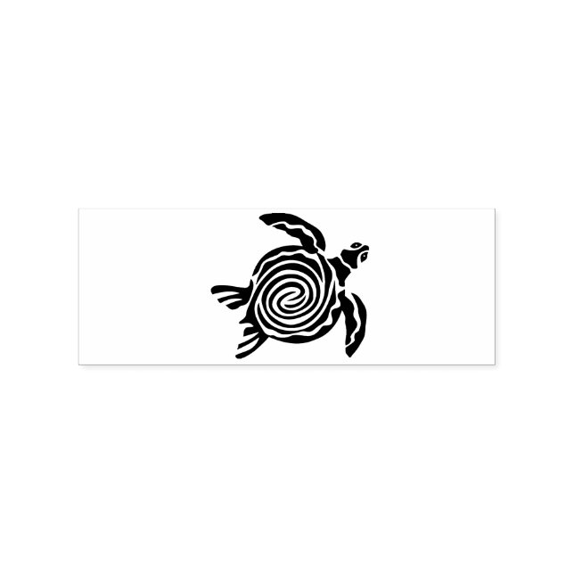 Tribal Style Turtle Thunder_Cove Gummistempel (Prägung)