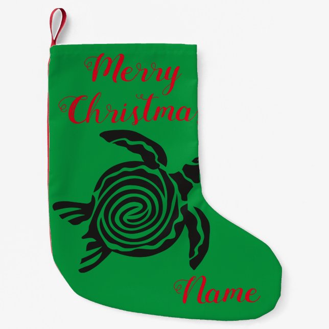 Tribal Style Turtle Thunder_Cove Kleiner Weihnachtsstrumpf (Vorderseite)