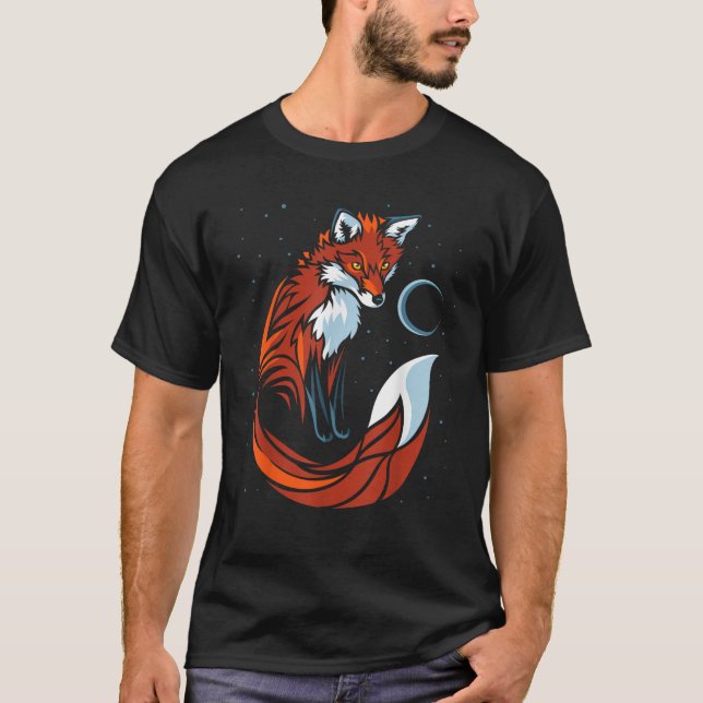 Tribal tail fox  graphic design  T-Shirt (Vorderseite)