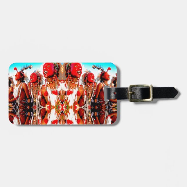 Tribal-Tanz Gepäckanhänger (Vorderseite horizontal)