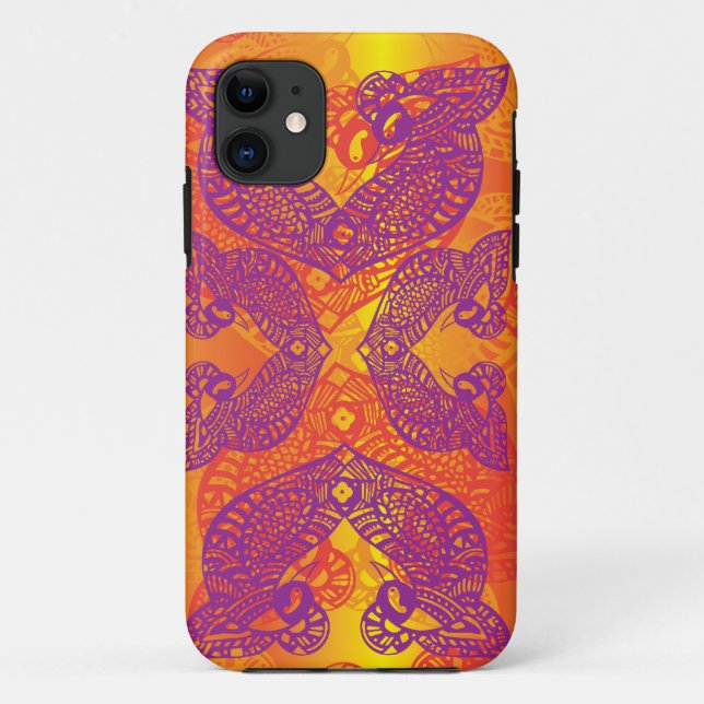 Tribal Tattoo Bird Case-Mate iPhone Hülle (Rückseite)