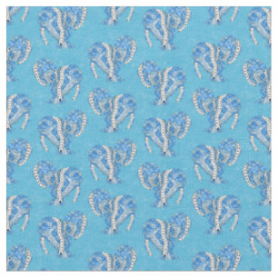 Tribal Tattoo Manatees Ocean Blue Stoff
