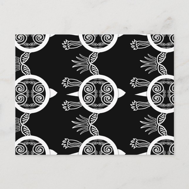 Tribal Tattoo Turtle Postkarte (Vorderseite)