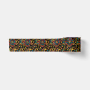 Tribal Teal "Aztec Dream" Silky Satin Ribbon Satinband