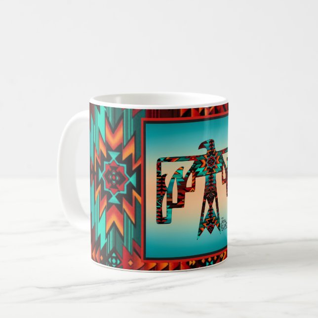 Tribal Thunderbird Coffee Tasse (Vorderseite Links)
