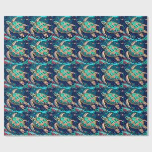 Tribal Tide Turtle Geschenkpapier