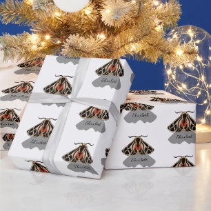 Tribal Tiger Moth Monogram Geschenkpapier