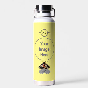 Tribal Tiger Moth Monogram Trinkflasche