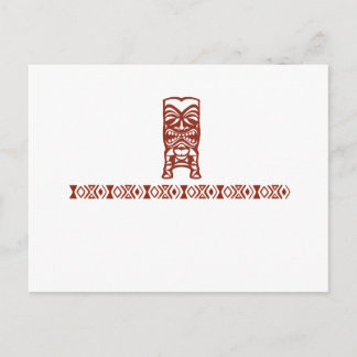 Tribal Tiki Post Card Postkarte