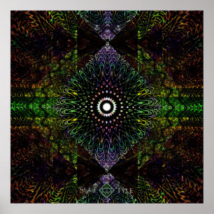 Tribal Triangle Prisma Poster
