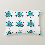 Tribal Turquoise Pattern Dekokissen<br><div class="desc">This striking design features a vibrant tribal-inspired motif with a bold turquoise and orange color palette. The intricate circular patterns create a dynamic and culturally rich aesthetic,  perfect for adding a touch of eclectic charm and modern artistic flair to your home decor or personal style.</div>