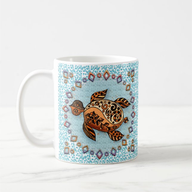 Tribal Turtle Kaffeetasse (Links)