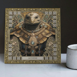 Tribal Turtle Personalisiertes spirituelles Totem- Fliese