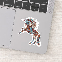 Tribal Unicorn Aufkleber