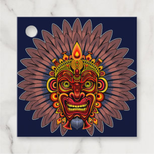 Tribal Warrior King Ritual Mask Geschenkanhänger