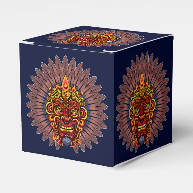 Tribal Warrior King Ritual Mask Geschenkschachtel (Vorderseite)