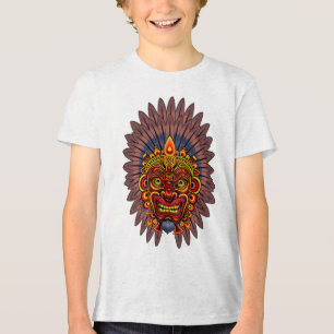 Tribal Warrior King Ritual Mask Tri-Blend Shirt