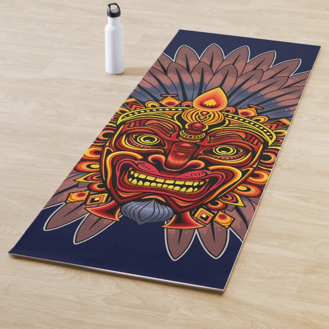 Tribal Warrior King Ritual Mask Yogamatte (Beispiel)