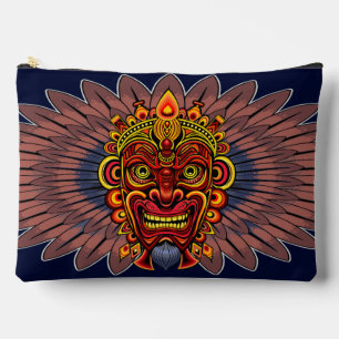 Tribal Warrior King Ritual Mask Zubehörtasche