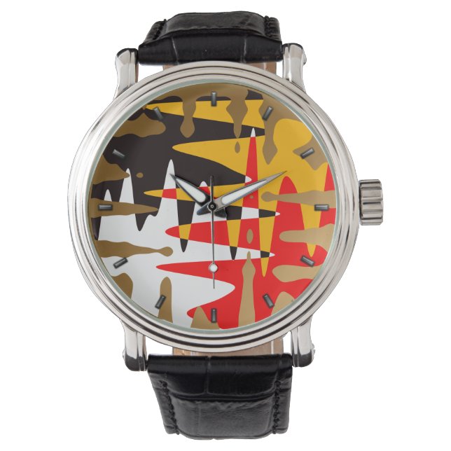Tribal Watch Modern 4 Nations Art Wrist Watch Armbanduhr (Vorderseite)