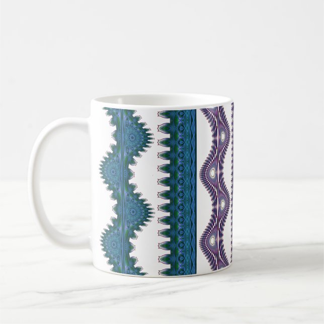 Tribal Wave Pattern Coffee Mug  Kaffeetasse (Links)