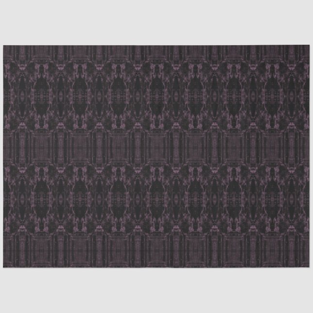 Tribal Western Lila Black Art Muster Bull Skull Seidenpapier (Vorderseite)