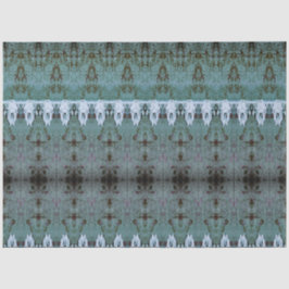 Tribal Western Muster Aquamarin White Bull Kuh Sku Seidenpapier