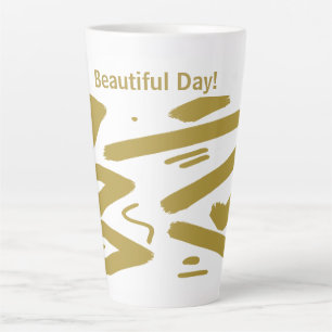 Tribal White und Gold Milchtasse
