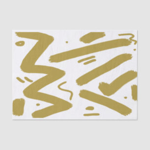 Tribal White und Gold Seidenpapier