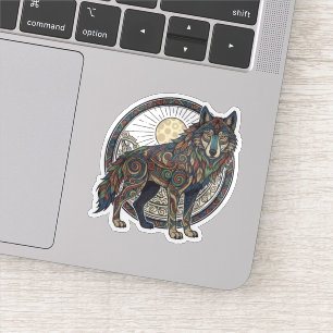 Tribal Wolf Aufkleber