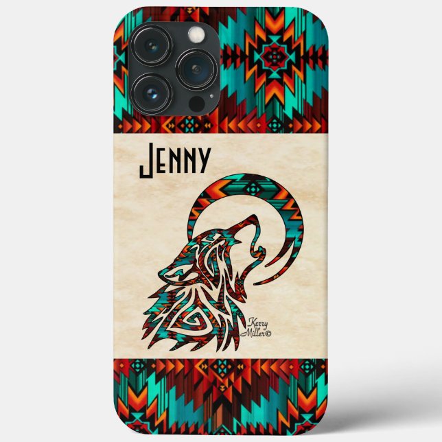 Tribal Wolf Case-Mate iPhone Hülle (Rückseite)